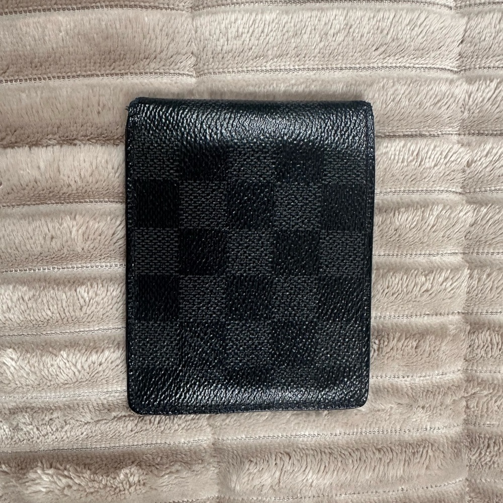 Louis Vuitton Black Checkered Card Holder
